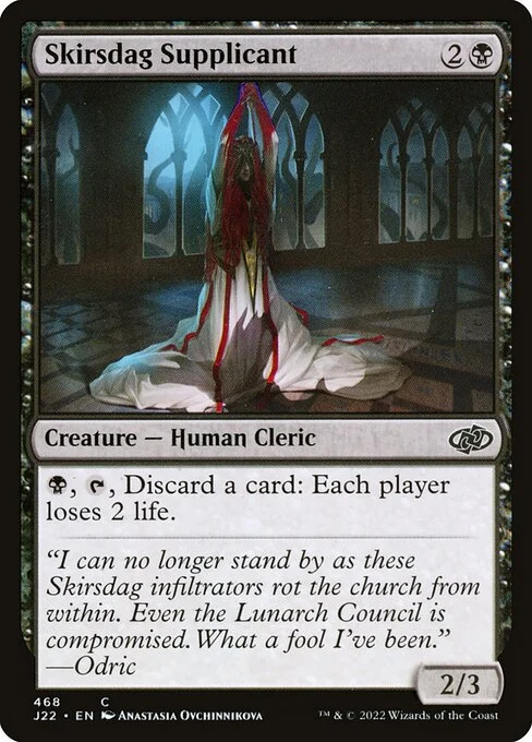 Skirsdag Supplicant, carta Magic di tipo Creature — Human Cleric illustrata da Anastasia Ovchinnikova