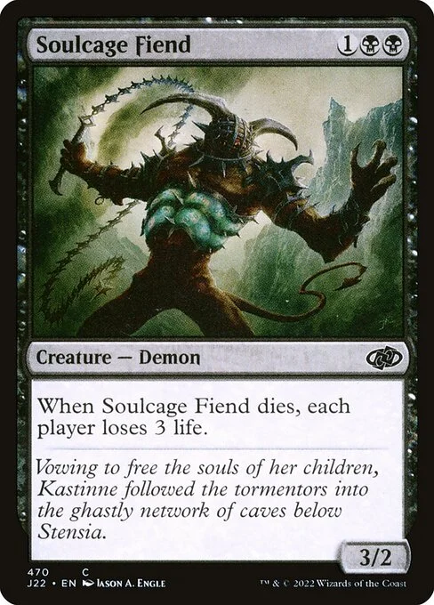 Soulcage Fiend, carta Magic di tipo Creature — Demon illustrata da Jason A. Engle
