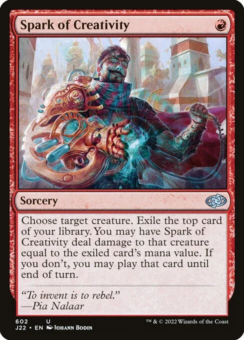 Spark of Creativity, carta Magic di tipo Sorcery illustrata da Johann Bodin