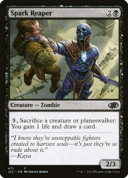 Spark Reaper, carta Magic di tipo Creature — Zombie illustrata da Zoltan Boros