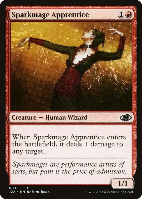 Sparkmage Apprentice, carta Magic di tipo Creature — Human Wizard illustrata da Jaime Jones