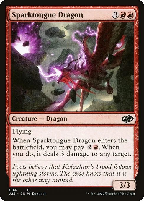 Sparktongue Dragon, carta Magic di tipo Creature — Dragon illustrata da Daarken