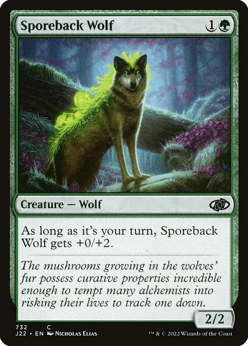 Sporeback Wolf, carta Magic di tipo Creature — Wolf illustrata da Nicholas Elias