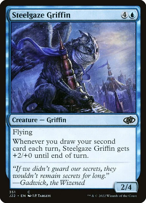 Steelgaze Griffin, carta Magic di tipo Creature — Griffin illustrata da J.P. Targete