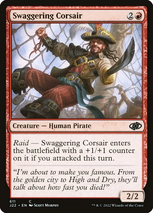 Swaggering Corsair, carta Magic di tipo Creature — Human Pirate illustrata da Scott Murphy