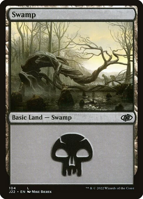Swamp, carta Magic di tipo Basic Land — Swamp illustrata da Mike Bierek