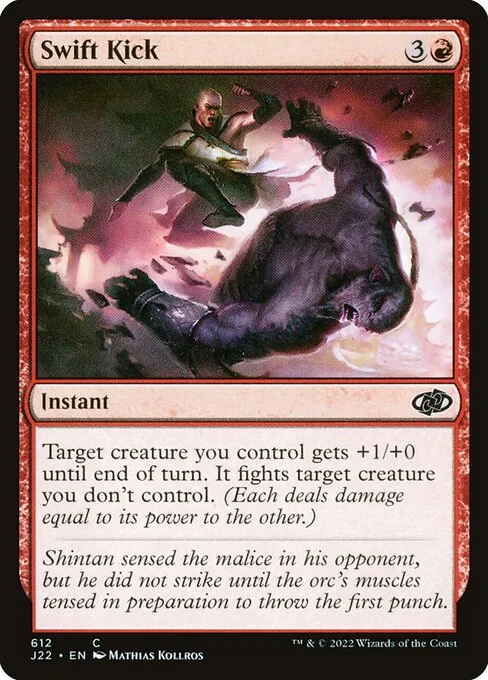 Swift Kick, carta Magic di tipo Instant illustrata da Mathias Kollros