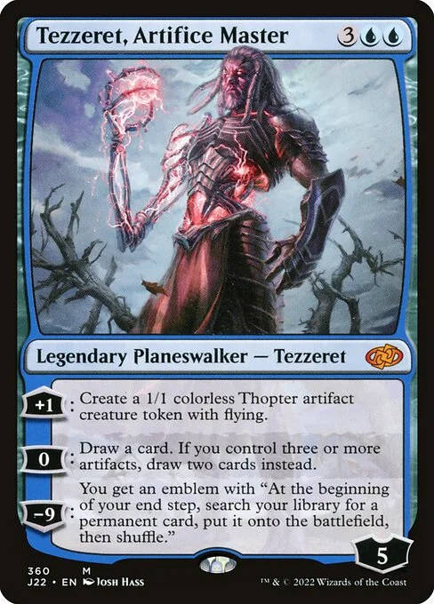 Tezzeret, Artifice Master, carta Magic di tipo Legendary Planeswalker — Tezzeret illustrata da Josh Hass