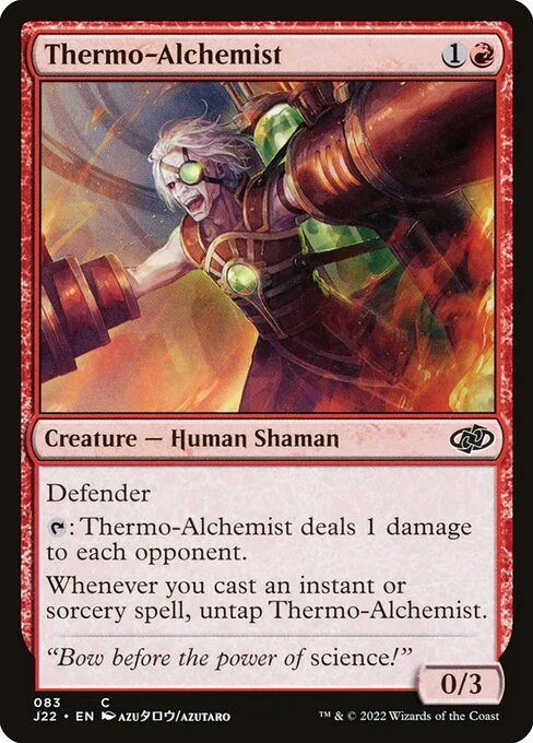 Thermo-Alchemist, carta Magic di tipo Creature — Human Shaman illustrata da Azutaro