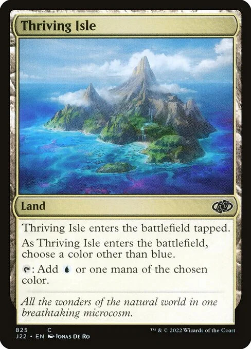 Thriving Isle, carta Magic di tipo Land illustrata da Jonas De Ro