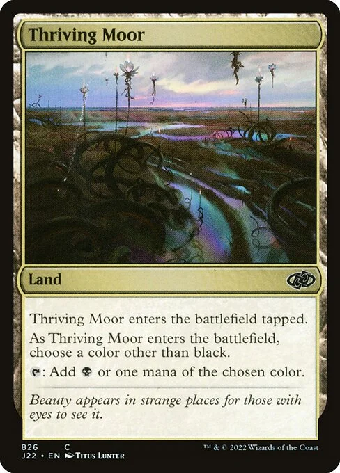 Thriving Moor, carta Magic di tipo Land illustrata da Titus Lunter