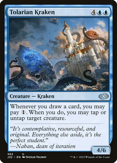 Tolarian Kraken, carta Magic di tipo Creature — Kraken illustrata da Svetlin Velinov