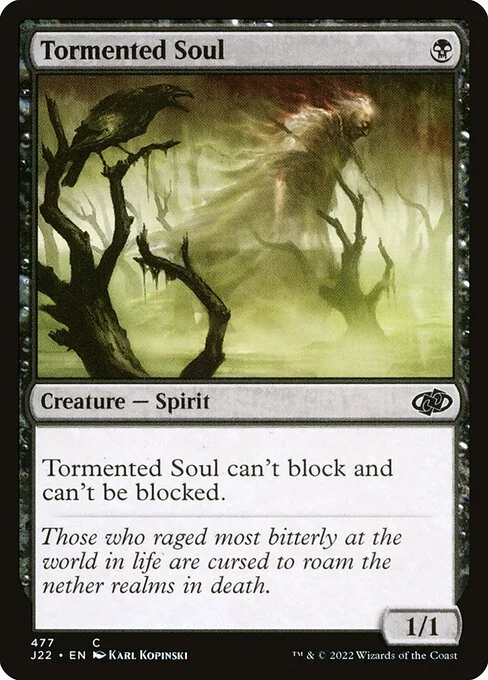 Tormented Soul, carta Magic di tipo Creature — Spirit illustrata da Karl Kopinski