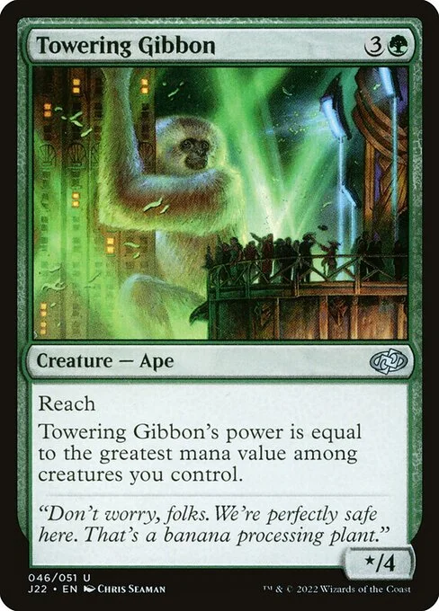 Towering Gibbon, carta Magic di tipo Creature — Ape illustrata da Chris Seaman