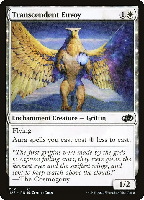 Transcendent Envoy, carta Magic di tipo Enchantment Creature — Griffin illustrata da Zezhou Chen