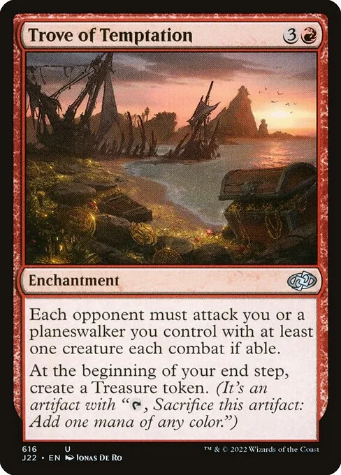 Trove of Temptation, carta Magic di tipo Enchantment illustrata da Jonas De Ro