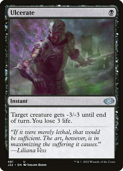 Ulcerate, carta Magic di tipo Instant illustrata da Johann Bodin
