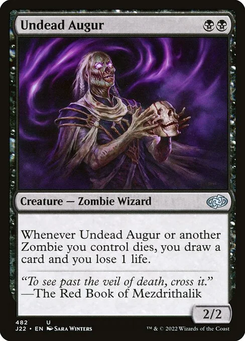 Undead Augur, carta Magic di tipo Creature — Zombie Wizard illustrata da Sara Winters