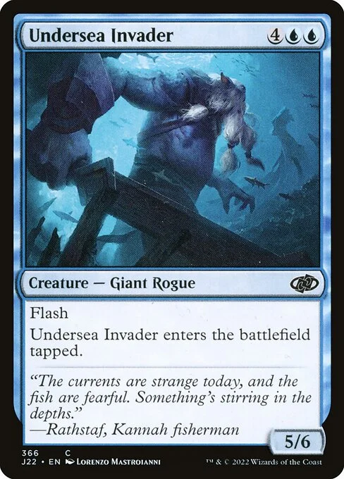 Undersea Invader, carta Magic di tipo Creature — Giant Rogue illustrata da Lorenzo Mastroianni