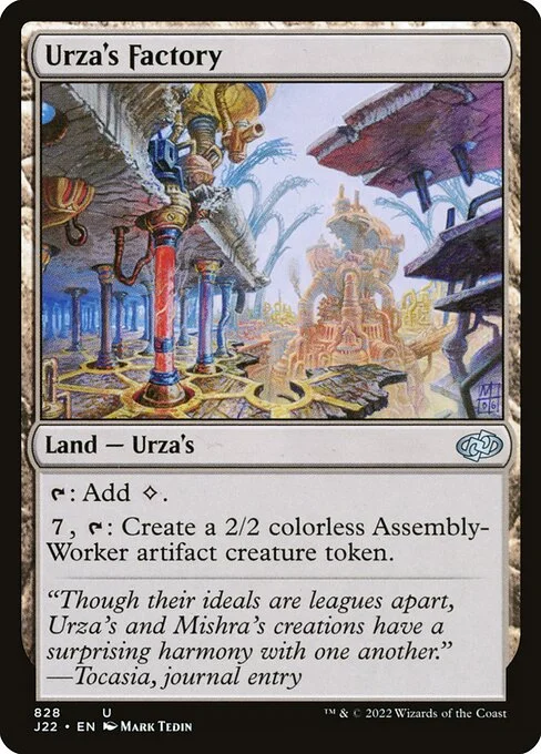 Urza's Factory, carta Magic di tipo Land — Urza's illustrata da Mark Tedin