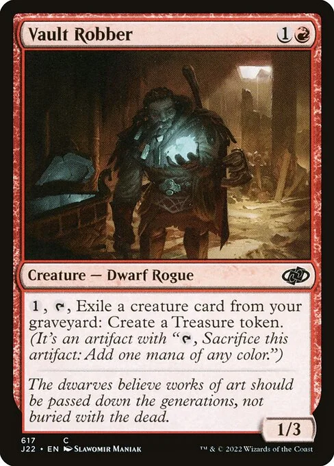 Vault Robber, carta Magic di tipo Creature — Dwarf Rogue illustrata da Slawomir Maniak
