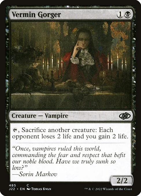 Vermin Gorger, carta Magic di tipo Creature — Vampire illustrata da Tobias Kwan