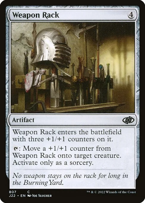 Weapon Rack, carta Magic di tipo Artifact illustrata da Joe Slucher