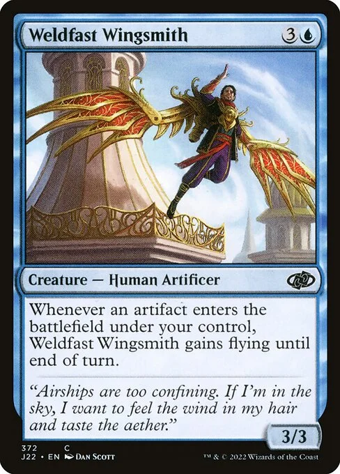 Weldfast Wingsmith, carta Magic di tipo Creature — Human Artificer illustrata da Dan Murayama Scott
