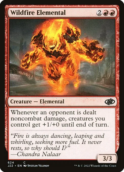 Wildfire Elemental, carta Magic di tipo Creature — Elemental illustrata da Svetlin Velinov