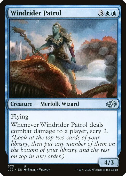 Windrider Patrol, carta Magic di tipo Creature — Merfolk Wizard illustrata da Svetlin Velinov