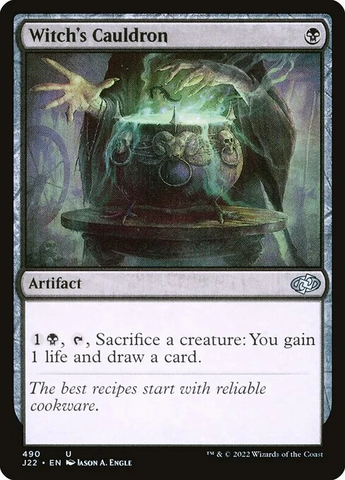 Witch's Cauldron, carta Magic di tipo Artifact illustrata da Jason A. Engle