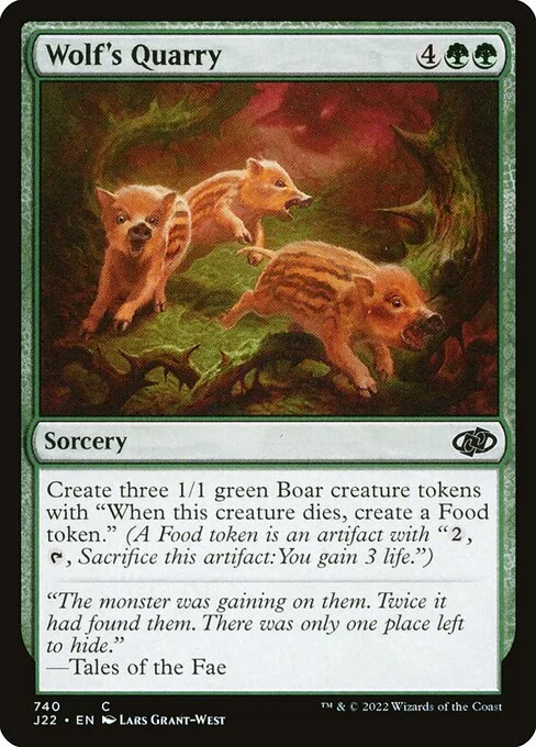 Wolf's Quarry, carta Magic di tipo Sorcery illustrata da Lars Grant-West
