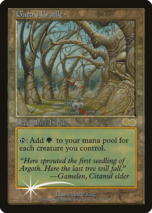 Gaea's Cradle, carta Magic di tipo Legendary Land illustrata da Mark Zug