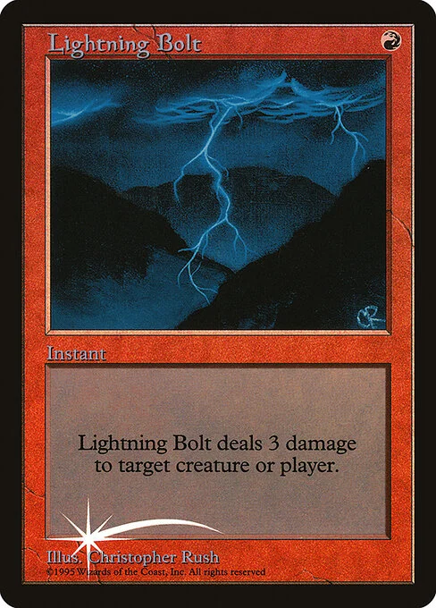 Lightning Bolt, carta Magic di tipo Instant illustrata da Christopher Rush