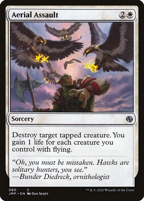 Aerial Assault, carta Magic di tipo Sorcery illustrata da Dan Murayama Scott