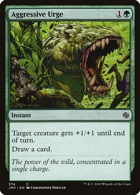 Aggressive Urge, carta Magic di tipo Instant illustrata da Christopher Moeller