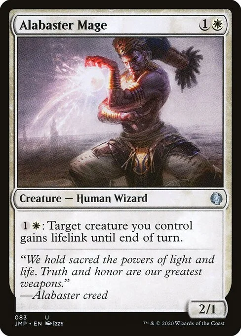 Alabaster Mage, carta Magic di tipo Creature — Human Wizard illustrata da Izzy