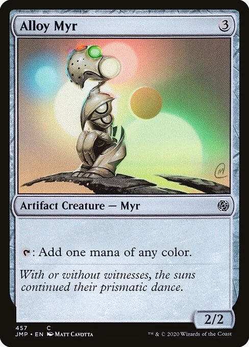 Alloy Myr, carta Magic di tipo Artifact Creature — Myr illustrata da Matt Cavotta