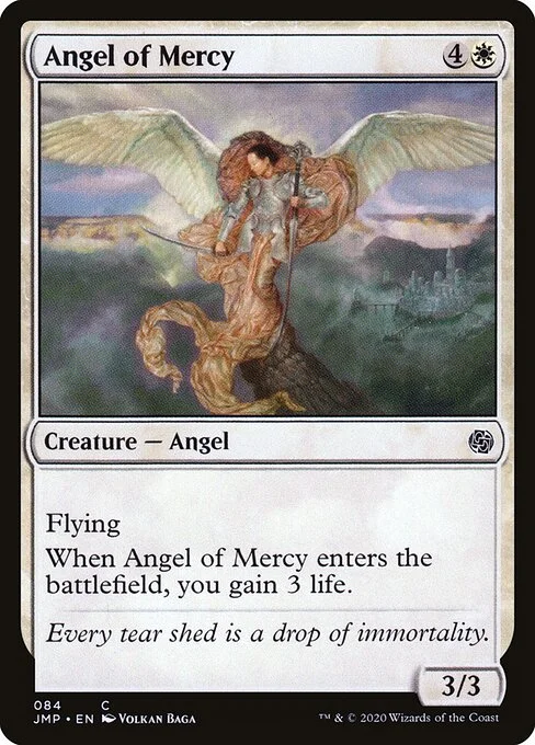 Angel of Mercy, carta Magic di tipo Creature — Angel illustrata da Volkan Baǵa