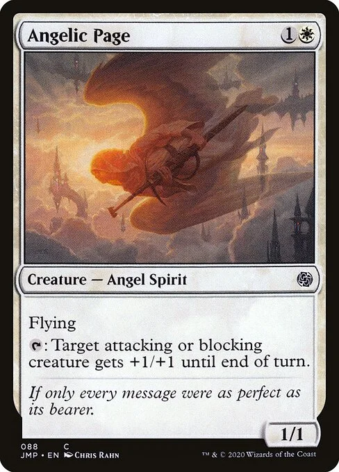 Angelic Page, carta Magic di tipo Creature — Angel Spirit illustrata da Chris Rahn