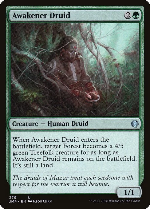 Awakener Druid, carta Magic di tipo Creature — Human Druid illustrata da Jason Chan