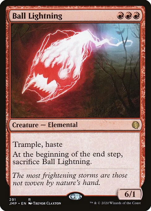 Ball Lightning, carta Magic di tipo Creature — Elemental illustrata da Trevor Claxton