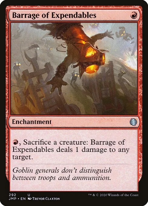 Barrage of Expendables, carta Magic di tipo Enchantment illustrata da Trevor Claxton