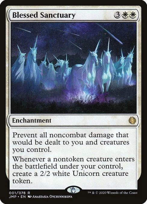 Blessed Sanctuary, carta Magic di tipo Enchantment illustrata da Anastasia Ovchinnikova