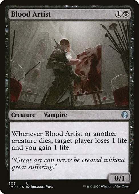 Blood Artist, carta Magic di tipo Creature — Vampire illustrata da Johannes Voss