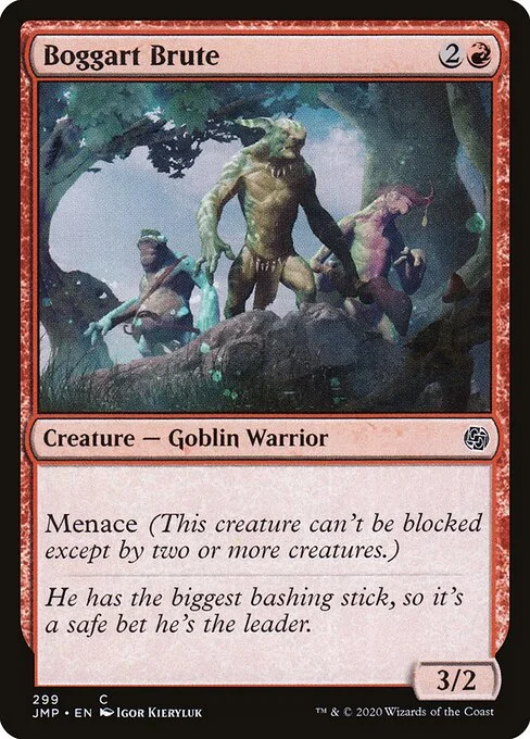 Boggart Brute, carta Magic di tipo Creature — Goblin Warrior illustrata da Igor Kieryluk