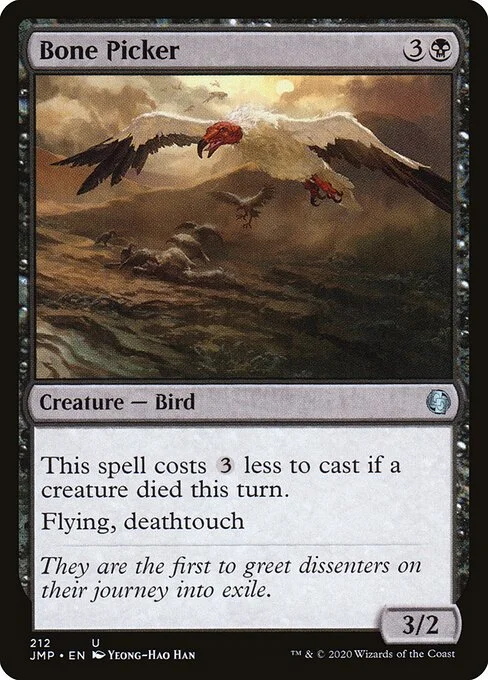 Bone Picker, carta Magic di tipo Creature — Bird illustrata da Yeong-Hao Han