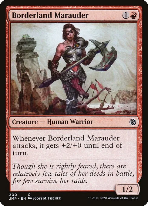 Borderland Marauder, carta Magic di tipo Creature — Human Warrior illustrata da Scott M. Fischer