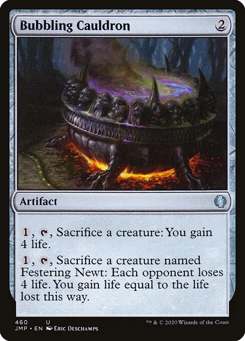 Bubbling Cauldron, carta Magic di tipo Artifact illustrata da Eric Deschamps