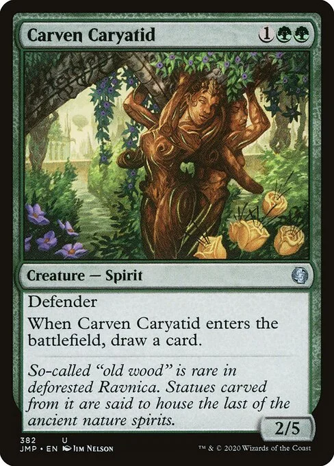 Carven Caryatid, carta Magic di tipo Creature — Spirit illustrata da Jim Nelson